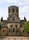 the apse and the octagonal bell tower of the Collegiate Church of Saint-Hilaire in Semur-en-Brionnais