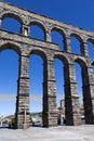 Close view of the aqueduct of Segovia
