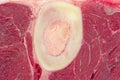 Close view beef hind shank with bone Royalty Free Stock Photo