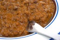 Close view black lentil curry