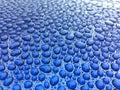 Close view on car paint polished with water drops beading Royalty Free Stock Photo