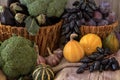 Autumn harvest still life in vilage. Royalty Free Stock Photo