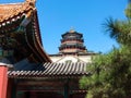 Close view of Buddha Incense Pavilion in Beijing Summer Palace Royalty Free Stock Photo