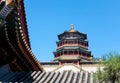 Close view of Buddha Incense Pavilion in Beijing Summer Palace Royalty Free Stock Photo