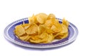 yellow potato chips Royalty Free Stock Photo