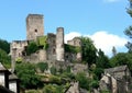 The castle of the medieval village Belcastel Royalty Free Stock Photo