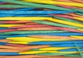 Close view colorful toothpicks Royalty Free Stock Photo