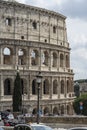 Close view of Colosseum on a sunny day. Rome, Italy. Royalty Free Stock Photo