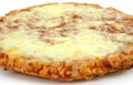 Close view of cooked personal size cheese pizza Royalty Free Stock Photo