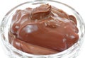 Close view of creamy chocolate pudding Royalty Free Stock Photo