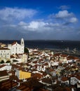 close view of The district of alfama, lisbon, portugal