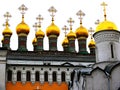 Domes of the old Cathedral of the Saviour in Moscow Royalty Free Stock Photo