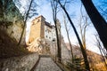 Close view of Dracula Castle with stoned path Royalty Free Stock Photo