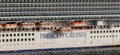 Close view of Emerald Princess cruise ship Royalty Free Stock Photo