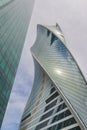 Close view on Evolution Tower in the business complex Moscow City Royalty Free Stock Photo