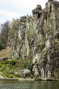 Close view of the extern stones near Paderborn, Germany