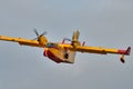 View of fire fighting airplane flying. Royalty Free Stock Photo