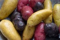 Rinsed fingerling potatoes in a colander