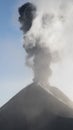Close view of the Fuego volcano eruption