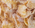 Close view of generic frosted corn flakes Royalty Free Stock Photo