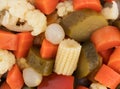 Close view of giardiniera with assorted vegetables Royalty Free Stock Photo