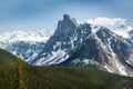 Close view of glaciers surrounding Moraine Lake Royalty Free Stock Photo