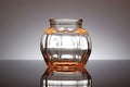close view of glass cupping jar side on a reflective surface Royalty Free Stock Photo