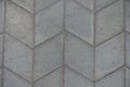 Close view of gray diamond-shaped concrete pavement with geometric pattern Royalty Free Stock Photo