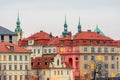 Close view on historical centre of Prague Royalty Free Stock Photo