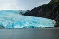 Close view of a Holgate glacier in Kenai fjords National Park, Seward, Alaska, United States, North America