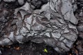 close view of lava solidifying into sharp clasts Royalty Free Stock Photo