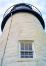 Close view of the lighthouse at Pemaquid Point Maine Royalty Free Stock Photo