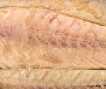 Close view of mackerel skinless fillets