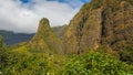 Close view of maui`s iao needle in the hawaii Royalty Free Stock Photo