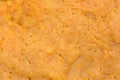 Close view of microwaved mashed sweet potatoes. Royalty Free Stock Photo