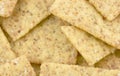 Close view mini wheat crackers