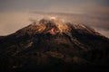 A close view of the Nevado del Tolima. One of the few snow picks in Colombia Royalty Free Stock Photo