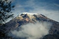 A close view of the Nevado del Tolima. One of the few snow picks in Colombia Royalty Free Stock Photo