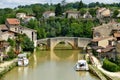 The old bridge over the BaÃÂ¯se river in NÃÂ©rac