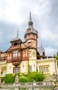 Close view of one of the Peles Castle Royalty Free Stock Photo