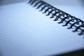 A Close View Of An Open Diary Or Notepad With Rings Isolated On A White Background