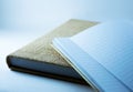 A Close View Of An Open Diary Or Notepad With Rings Isolated On A White Background