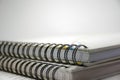 A Close View Of An Open Diary Or Notepad With Rings Isolated On A White Background