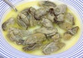 Close view oyster stew