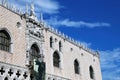 Close view of Palazzo Ducale at Piazza San Marco in Venice, Italy Royalty Free Stock Photo