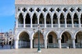 Close view of Palazzo Ducale at Piazza San Marco in Venice, Italy Royalty Free Stock Photo