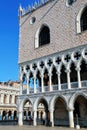 Close view of Palazzo Ducale at Piazza San Marco in Venice, Italy Royalty Free Stock Photo