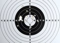 Paper target with pellet gun holes Royalty Free Stock Photo