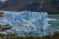 Close view of Perito Moreno Glacier at Los Glaciares National Park in Patagonia - El Calafate, Santa Cruz, Argentina Royalty Free Stock Photo