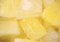 Close view of pineapple chunks Royalty Free Stock Photo